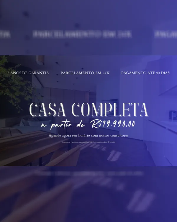 Casa Completa à partir de R$ 19.990,00